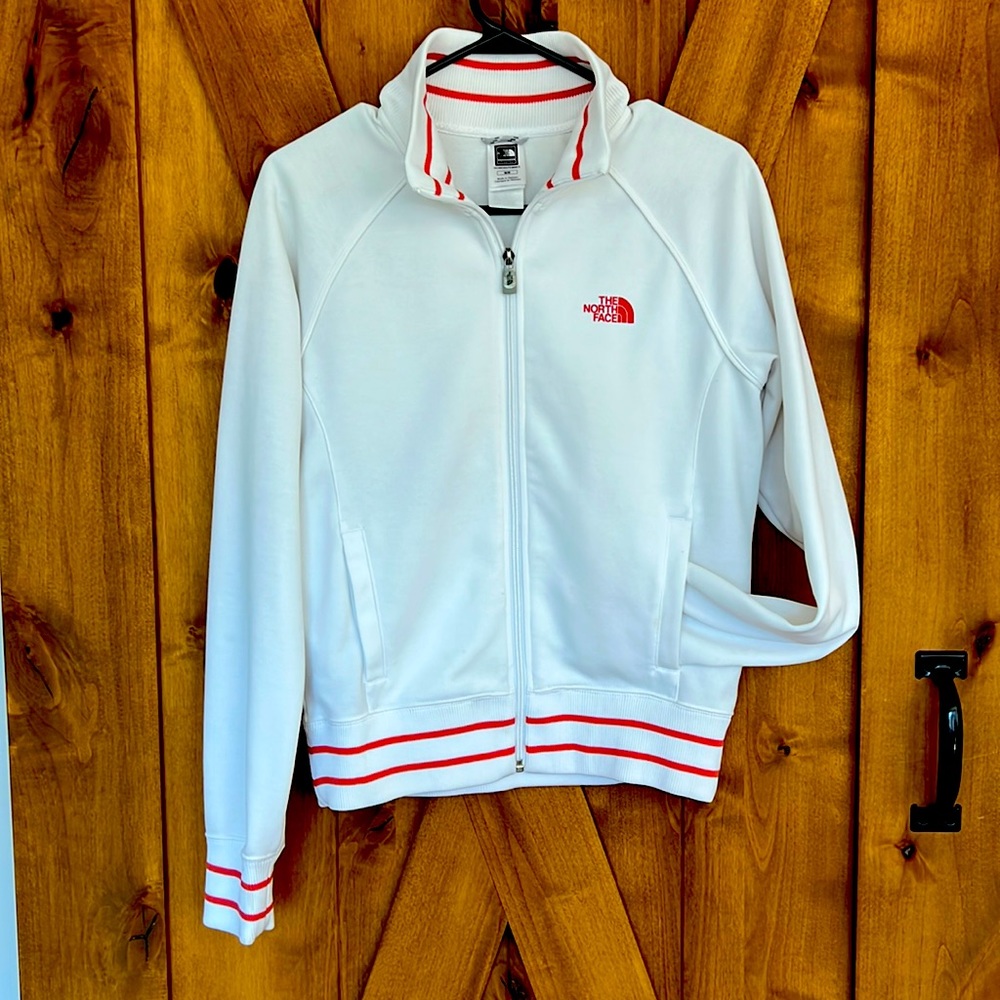 The North Face white full zip jacket size M